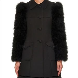 RED Valentino Ostrich/Wool coal
